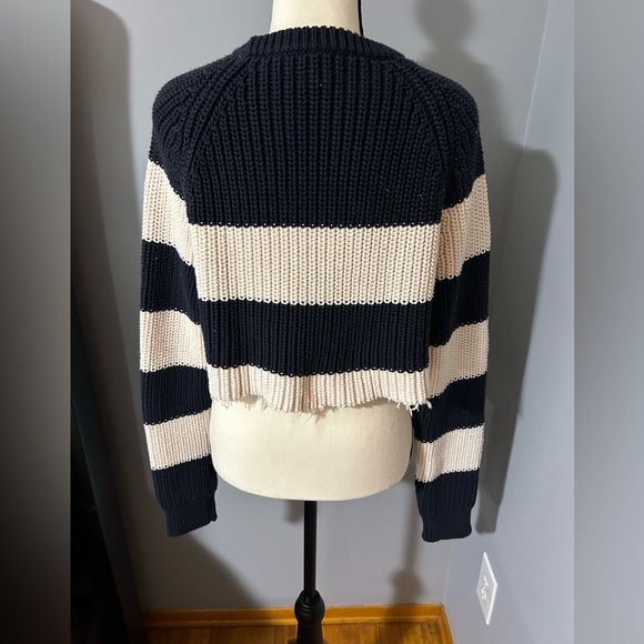 J. Crew Men’s Striped Knit Sweater (Modified/Cropped) - Picture 5 of 6